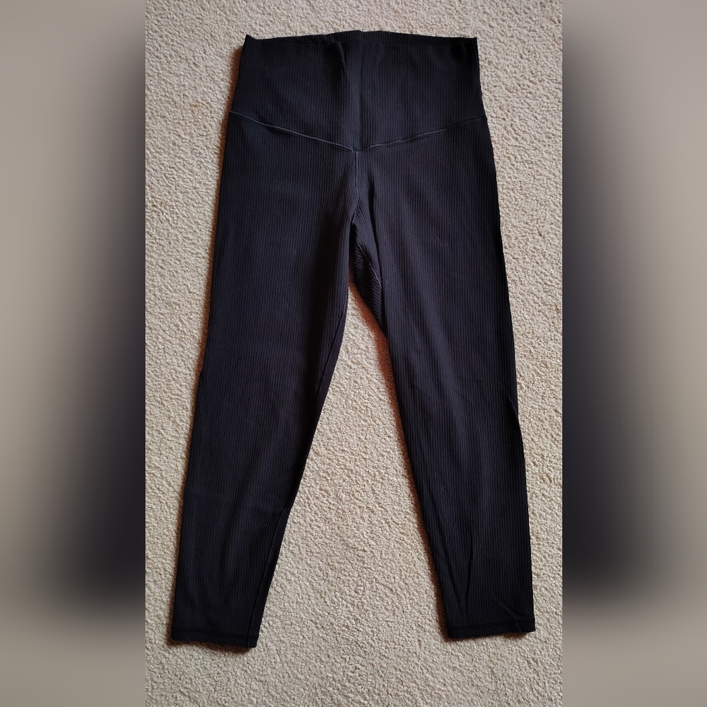 Offline By Aerie Xtra High Waisted Ribbed Leggings, Black, Large